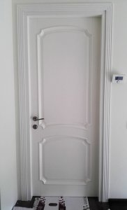 #809 Дверь межкомнатная из массива, крашенная