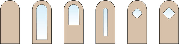 Двери филенчатые одностворчатые арочные